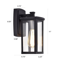 Load image into Gallery viewer, RADIANCE goods 1 Light Textured Black Outdoor Wall Sconce 11" Tall