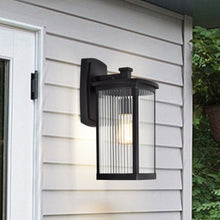 Load image into Gallery viewer, RADIANCE goods 1 Light Textured Black Outdoor Wall Sconce 17" Tall