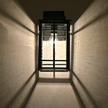 Load image into Gallery viewer, RADIANCE goods 1 Light Textured Black Outdoor Wall Sconce 14" Tall