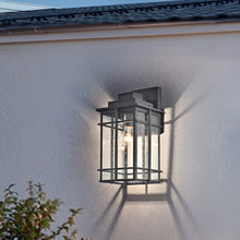 Load image into Gallery viewer, RADIANCE goods 1 Light Textured Black Outdoor Wall Sconce 14" Tall