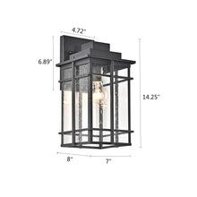 Load image into Gallery viewer, RADIANCE goods 1 Light Textured Black Outdoor Wall Sconce 14" Tall