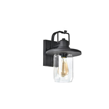 Load image into Gallery viewer, RADIANCE goods 1 Light Textured Black Outdoor Wall Sconce 12" Tall