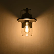 Load image into Gallery viewer, RADIANCE goods 1 Light Textured Black Outdoor Wall Sconce 12" Tall