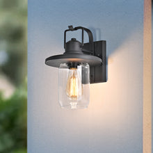 Load image into Gallery viewer, RADIANCE goods 1 Light Textured Black Outdoor Wall Sconce 12" Tall