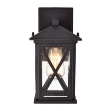 Load image into Gallery viewer, RADIANCE goods 1 Light Textured Black Outdoor Wall Sconce 12" Tall