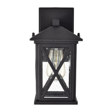 Load image into Gallery viewer, RADIANCE goods 1 Light Textured Black Outdoor Wall Sconce 12" Tall