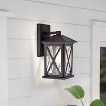 Load image into Gallery viewer, RADIANCE goods 1 Light Textured Black Outdoor Wall Sconce 12" Tall