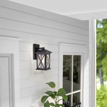 Load image into Gallery viewer, RADIANCE goods 1 Light Textured Black Outdoor Wall Sconce 12" Tall