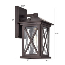 Load image into Gallery viewer, RADIANCE goods 1 Light Oil Rubbed Bronze Outdoor Wall Sconce 12" Tall