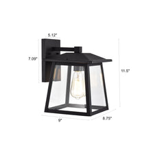 Load image into Gallery viewer, RADIANCE goods 1 Light Textured Black Outdoor Wall Sconce 12" Tall