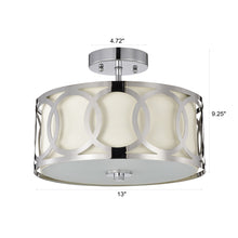 Load image into Gallery viewer, RADIANCE goods 2 Light Chrome Semi-Flush Ceiling Mount 30" Wide