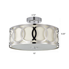 Load image into Gallery viewer, RADIANCE goods 3 Light Chrome Semi-Flush Ceiling Mount 15" Wide