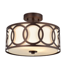 Load image into Gallery viewer, RADIANCE goods 2 Light Rubbed Bronze Semi-Flush Ceiling Mount 13" Wide