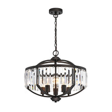 Load image into Gallery viewer, RADIANCE goods Transitional 5 Light Rubbed Bronze Ceiling Pendant 20" Width