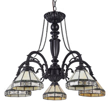 Load image into Gallery viewer, RADIANCE goods Tiffany-Style 5 Light Chandelier 27" Wide