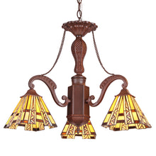 Load image into Gallery viewer, RADIANCE goods Tiffany-Style 3 Light Chandelier 22" Wide