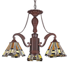 Load image into Gallery viewer, RADIANCE goods Tiffany-Style 3 Light Chandelier 22" Wide