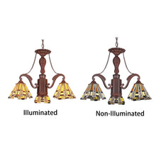 Load image into Gallery viewer, RADIANCE goods Tiffany-Style 3 Light Chandelier 22" Wide