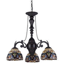 Load image into Gallery viewer, RADIANCE goods Tiffany-Style 3 Light Chandelier 20.5" Wide