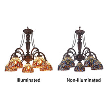 Load image into Gallery viewer, RADIANCE goods Tiffany-Style 5 Light Chandelier 27" Wide