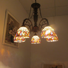 Load image into Gallery viewer, RADIANCE goods Tiffany-Style 5 Light Chandelier 27" Wide