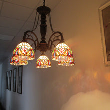 Load image into Gallery viewer, RADIANCE goods Tiffany-Style 5 Light Chandelier 27" Wide