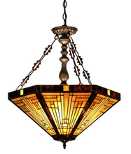 Load image into Gallery viewer, RADIANCE goods Mission-Style 3 Light Inverted Ceiling Pendant 22" Shade