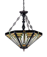Load image into Gallery viewer, RADIANCE goods Mission-Style 3 Light Inverted Ceiling Pendant 22" Shade