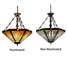 Load image into Gallery viewer, RADIANCE goods Mission-Style 3 Light Inverted Ceiling Pendant 22" Shade