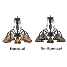Load image into Gallery viewer, RADIANCE goods Tiffany-Style 5 Light Chandelier 27" Wide