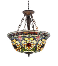 Load image into Gallery viewer, RADIANCE goods Victorian-Style 3 Light Inverted Ceiling Pendant 22" Shade