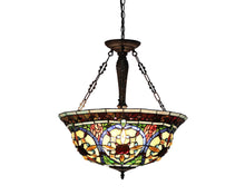 Load image into Gallery viewer, RADIANCE goods Victorian-Style 3 Light Inverted Ceiling Pendant 22" Shade