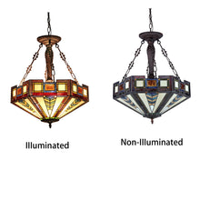 Load image into Gallery viewer, RADIANCE goods Mission-Style 3 Light Inverted Ceiling Pendant 20" Shade