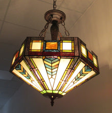 Load image into Gallery viewer, RADIANCE goods Mission-Style 3 Light Inverted Ceiling Pendant 20" Shade