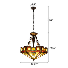 Load image into Gallery viewer, RADIANCE goods Mission-Style 3 Light Inverted Ceiling Pendant 20" Shade