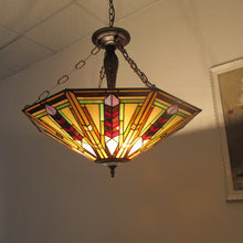 Load image into Gallery viewer, RADIANCE goods Mission-Style 3 Light Inverted Ceiling Pendant 25" Shade