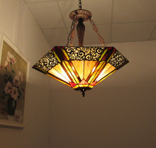 Load image into Gallery viewer, RADIANCE goods Mission-Style 3 Light Inverted Ceiling Pendant 24" Shade