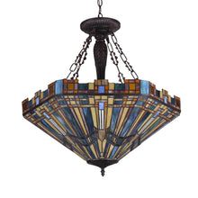 Load image into Gallery viewer, RADIANCE goods Mission-Style 3 Light Inverted Ceiling Pendant 24" Shade