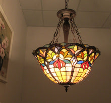 Load image into Gallery viewer, RADIANCE goods Victorian-Style 3 Light Inverted Ceiling Pendant 20" Shade
