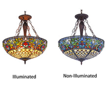Load image into Gallery viewer, RADIANCE goods Victorian-Style 3 Light Inverted Ceiling Pendant 20" Shade