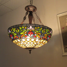 Load image into Gallery viewer, RADIANCE goods Victorian-Style 3 Light Inverted Ceiling Pendant 20" Shade