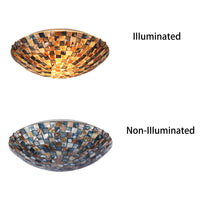 Load image into Gallery viewer, RADIANCE goods Mosaic-Style 2 Light Seashell Flush-Mount Ceiling Fixture 12" Wide