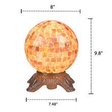 Load image into Gallery viewer, RADIANCE goods Mosaic Seashell 1 Light Accent Lamp 8" Wide