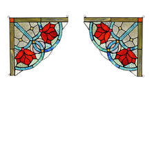 Load image into Gallery viewer, RADIANCE goods 2 Pieces Victorian Stained Glass Window Panel 9.8"x9.8"