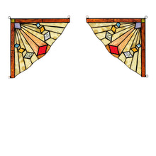 Load image into Gallery viewer, RADIANCE goods 2 Pieces Mission Stained Glass Window Panel 8"x8"