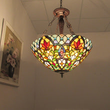 Load image into Gallery viewer, RADIANCE goods Floral-Style 3 Light Inverted Ceiling Pendant 21" Shade