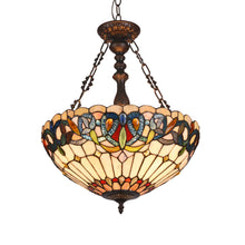Load image into Gallery viewer, RADIANCE goods Victorian-Style 3 Light Inverted Ceiling Pendant 18" Shade