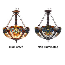 Load image into Gallery viewer, RADIANCE goods Victorian-Style 2 Light Inverted Ceiling Pendant 18" Shade