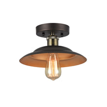 Load image into Gallery viewer, RADIANCE goods 1 Light Rubbed Bronze Semi-Flush Ceiling Mount 10" Wide