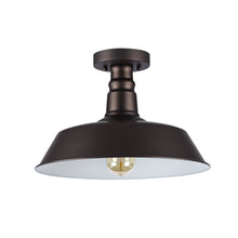 Load image into Gallery viewer, RADIANCE goods 1 Light Rubbed Bronze Semi-Flush Ceiling Mount 14" Wide